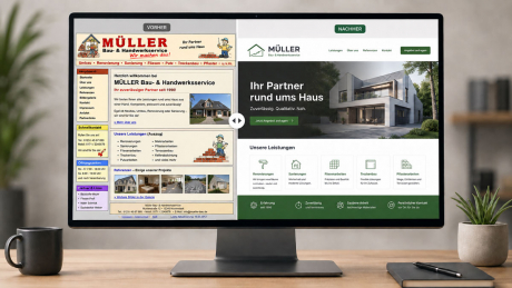 Vorher-Nachher-Vergleich eines Website-Relaunches 