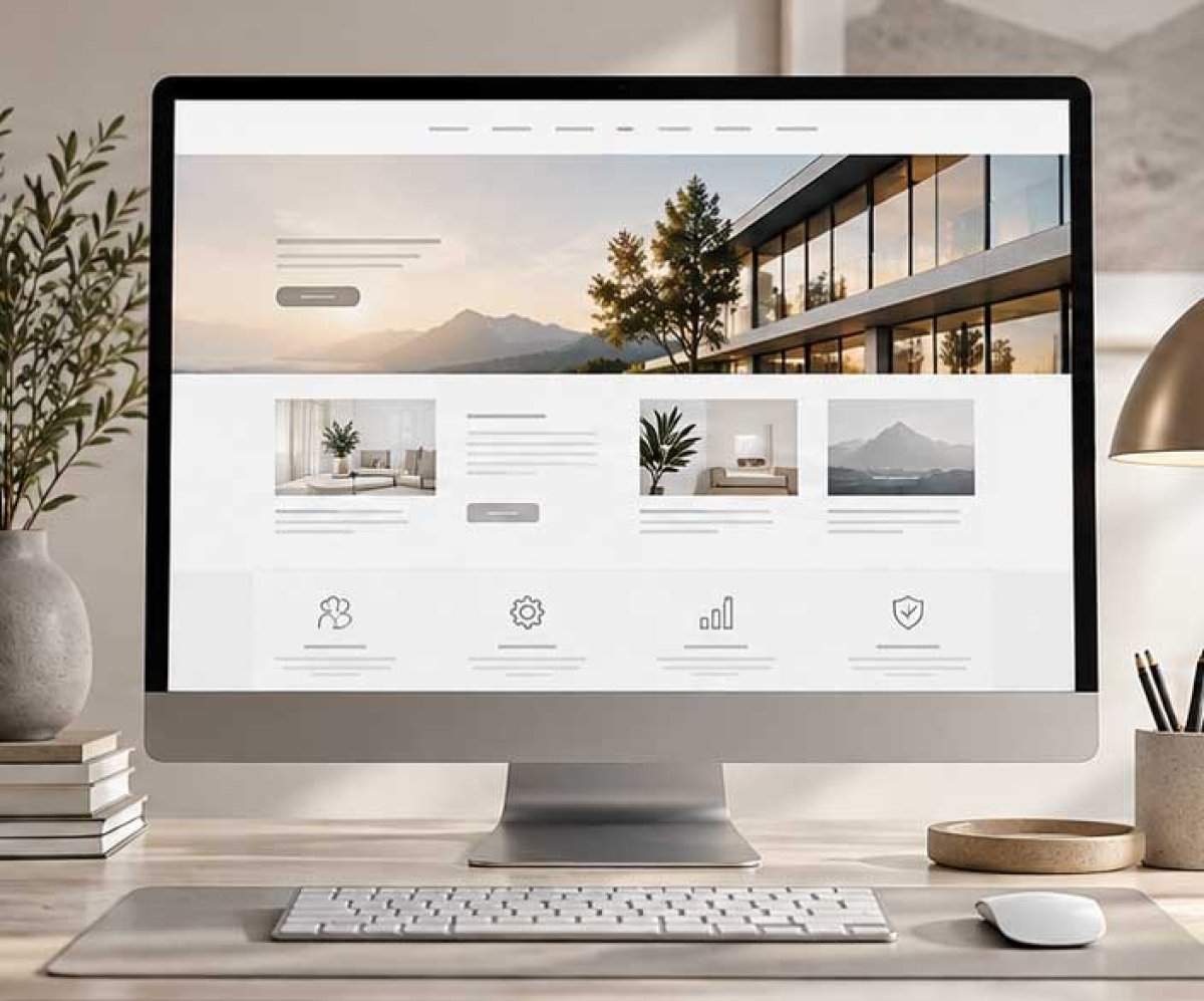 Website auf einem modernen iMac